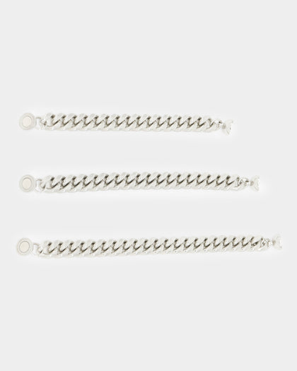 Shortie Kids' Classic Cuban 12mm Bracelet Silver
