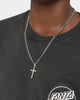 Shortie Kids' Cross Pendant Micro 4mm Chain Silver