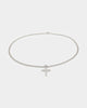 Shortie Kids' Cross Pendant Micro 4mm Chain Silver