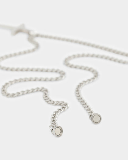 Shortie Kids' Cross Pendant Micro 4mm Chain Silver