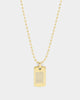 Shortie Kids' Firsts Dog Tag 3mm Chain Gold