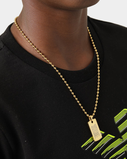 Shortie Kids' Firsts Dog Tag 3mm Chain Gold