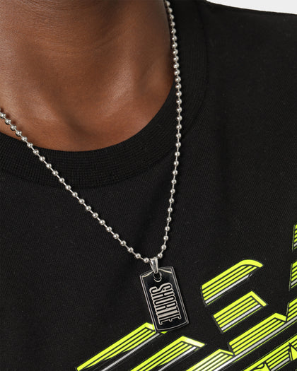 Shortie Kids' Firsts Dog Tag 3mm Chain Silver