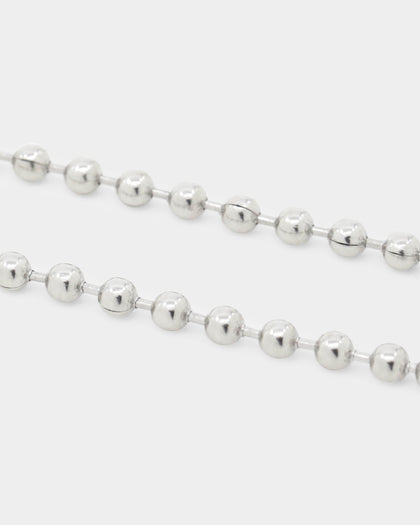 Shortie Kids' Firsts Dog Tag 3mm Chain Silver