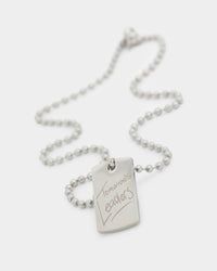 Shortie Kids' Firsts Dog Tag 3mm Chain Silver