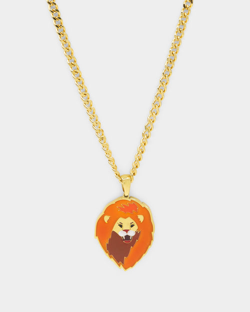 Shortie Kids' The Lion Pendant Chain Gold