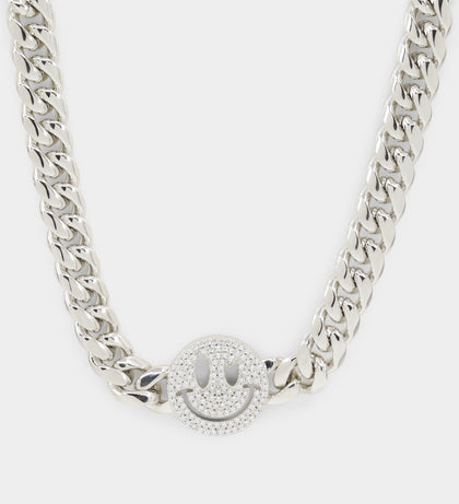 Loiter Don't Smile Chain Iced Silver