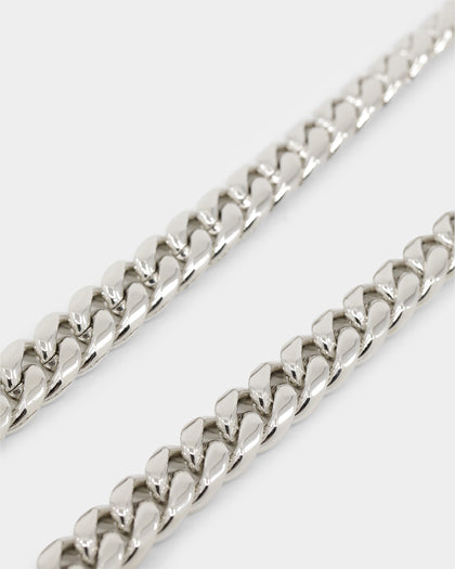 Loiter Don't Smile Chain Iced Silver