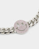 Loiter Don't Smile Chain Silver/Iced Pink