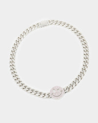Loiter Don't Smile Chain Silver/Iced Pink