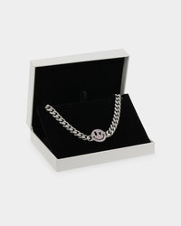 Loiter Don't Smile Chain Silver/Iced Pink