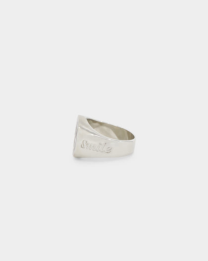 Loiter Don't Smile Ring Silver