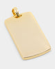 Saint Morta Edged Dog Tag Pendant Iced Gold