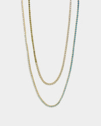 Raising Hell Lizzie Micro Choker Set Gold/Green/Blue