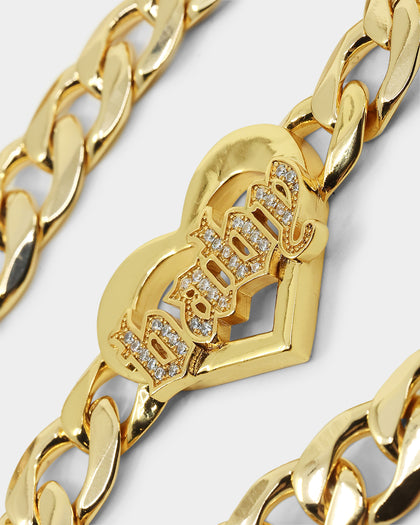 Raising Hell Women's Love Your Girl Chain Iced Gold