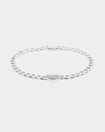 Raising Hell Women's Love Your Girl Chain Iced White Gold