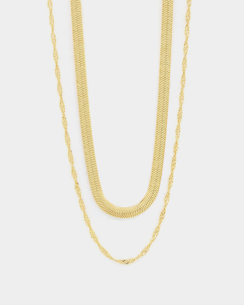 Raising Hell Women's All Mine Duo Necklace Set Gold