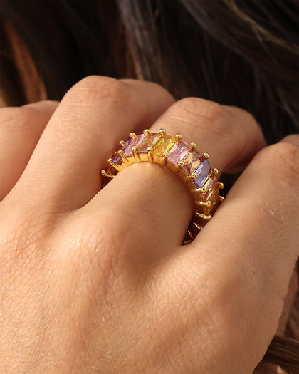 Raising Hell Women's Over The Rainbow Ring Multi-coloured