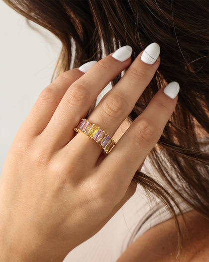 Raising Hell Women's Over The Rainbow Ring Multi-coloured