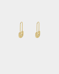 Raising Hell Women's Safety Pin Earrings Gold