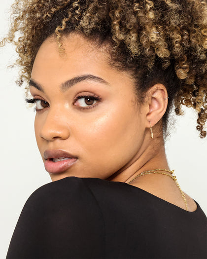 Raising Hell Women's Safety Pin Earrings Gold