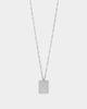 Saint Morta Checkerboard Pendant Necklace White Gold