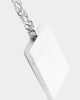 Saint Morta Checkerboard Pendant Necklace White Gold