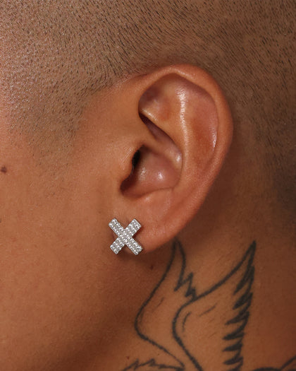 Saint Morta Marksman Earring Iced White Gold