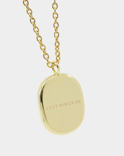Last Kings Regalia Monogram Necklace Gold/Red