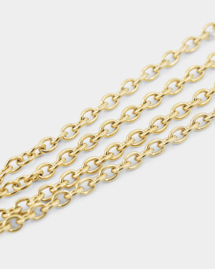 Last Kings Regalia Monogram Necklace Gold/Red