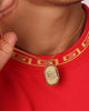 Last Kings Regalia Monogram Necklace Gold/Red
