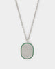 Last Kings Regalia Monogram Necklace White Gold/Green