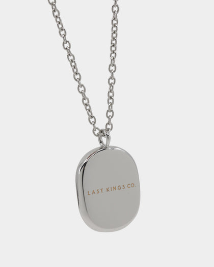 Last Kings Regalia Monogram Necklace White Gold/Green
