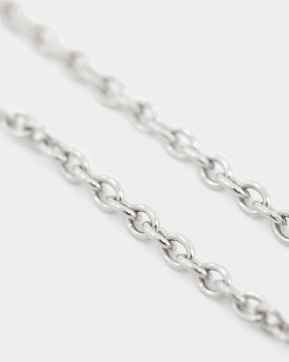 Last Kings Regalia Monogram Necklace White Gold/Green