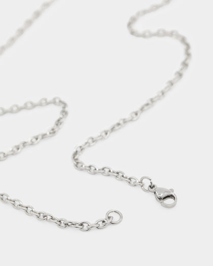 Last Kings Regalia Monogram Necklace White Gold/Green