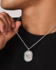 Last Kings Regalia Monogram Necklace White Gold/Green