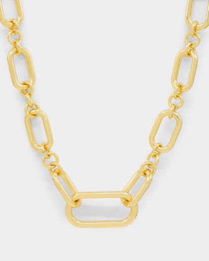 Raising Hell Women's Thick Link Necklace Gold