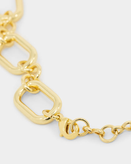 Raising Hell Women's Thick Link Necklace Gold