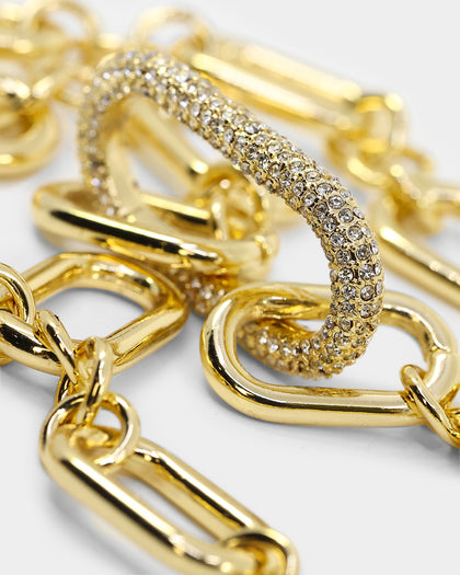 Raising Hell Women's Thick Link Chain Iced Gold