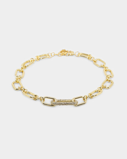 Raising Hell Women's Thick Link Chain Iced Gold