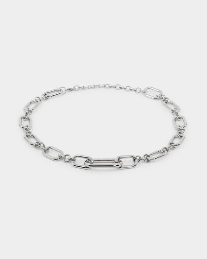 Raising Hell Women's Thick Link Chain White Gold