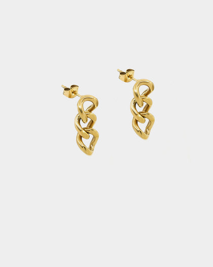 Raising Hell Miami Link Earrings Gold