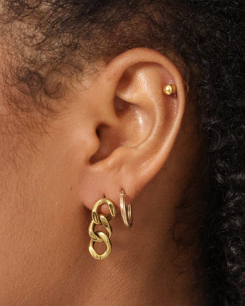 Raising Hell Miami Link Earrings Gold