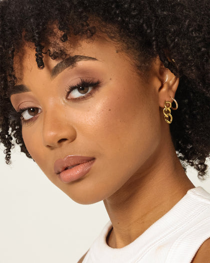 Raising Hell Miami Link Earrings Gold