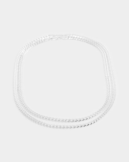 House Of Auric 5mm Cuban Chain Set Sterling Silver