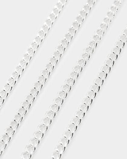 House Of Auric 5mm Cuban Chain Set Sterling Silver