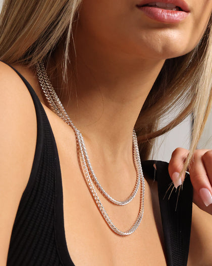 House Of Auric 5mm Cuban Chain Set Sterling Silver