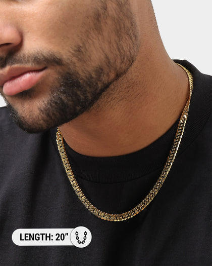 House Of Auric 6.4mm Double Curb Chain 18K Gold Vermeil