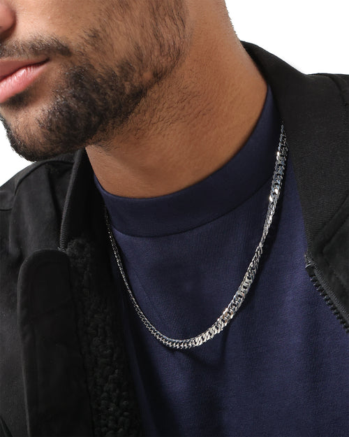 House Of Auric 6.4mm Double Curb Chain Sterling Silver