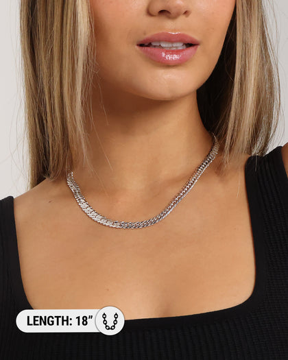 House Of Auric 6.4mm Double Curb Chain Sterling Silver